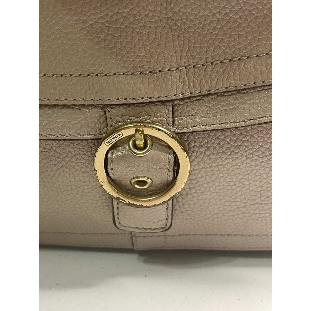 COACH 18889 PENELOPE Champagne Pearl Gold Pebbled Hobo Slouch 2011 FREE SHIPPING - Picture 3 of 16
